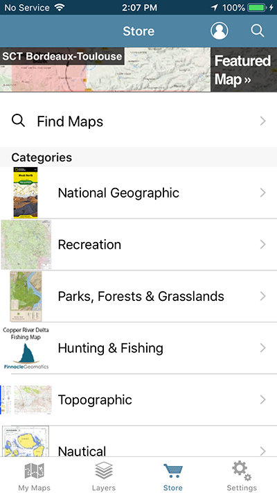 Avenza map store. Avenza map store with a very large selection of professionally made maps available to download for free or for a fee.