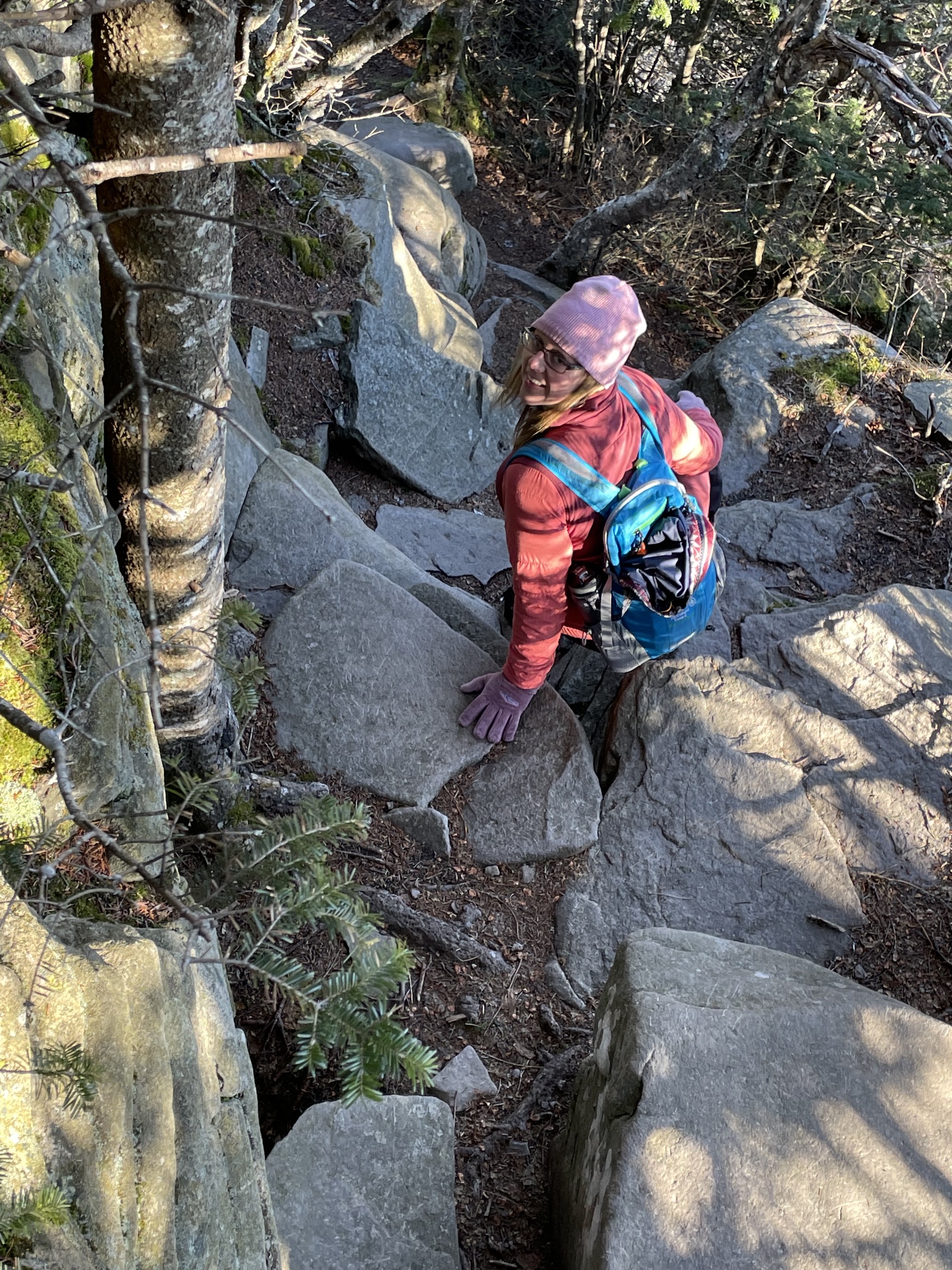 hiking black dome blackhead catskills rocks downhill
