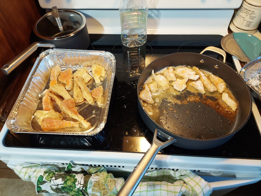 7 Battered fried Chicken of the Woods