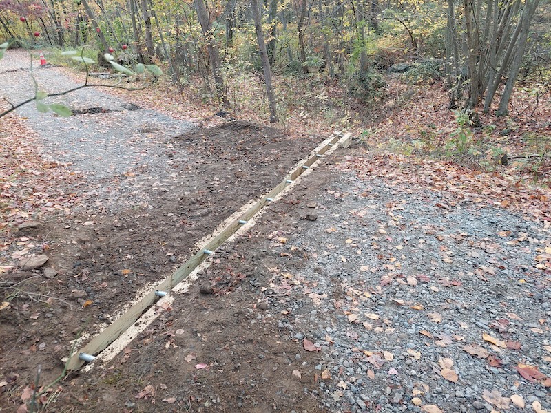 Installation complete. Completed culvert installed flush with the road surface.