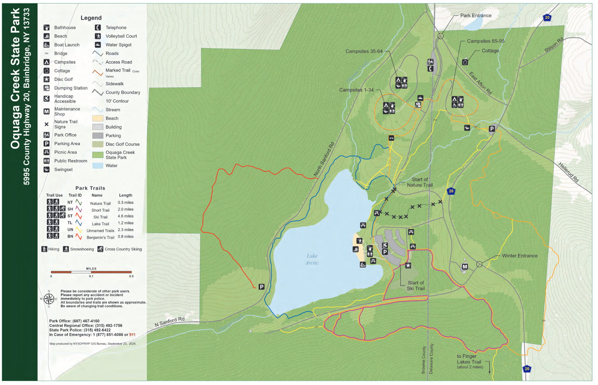 Oquaga State Park trail map. An online trail map of Oquaga State Park.